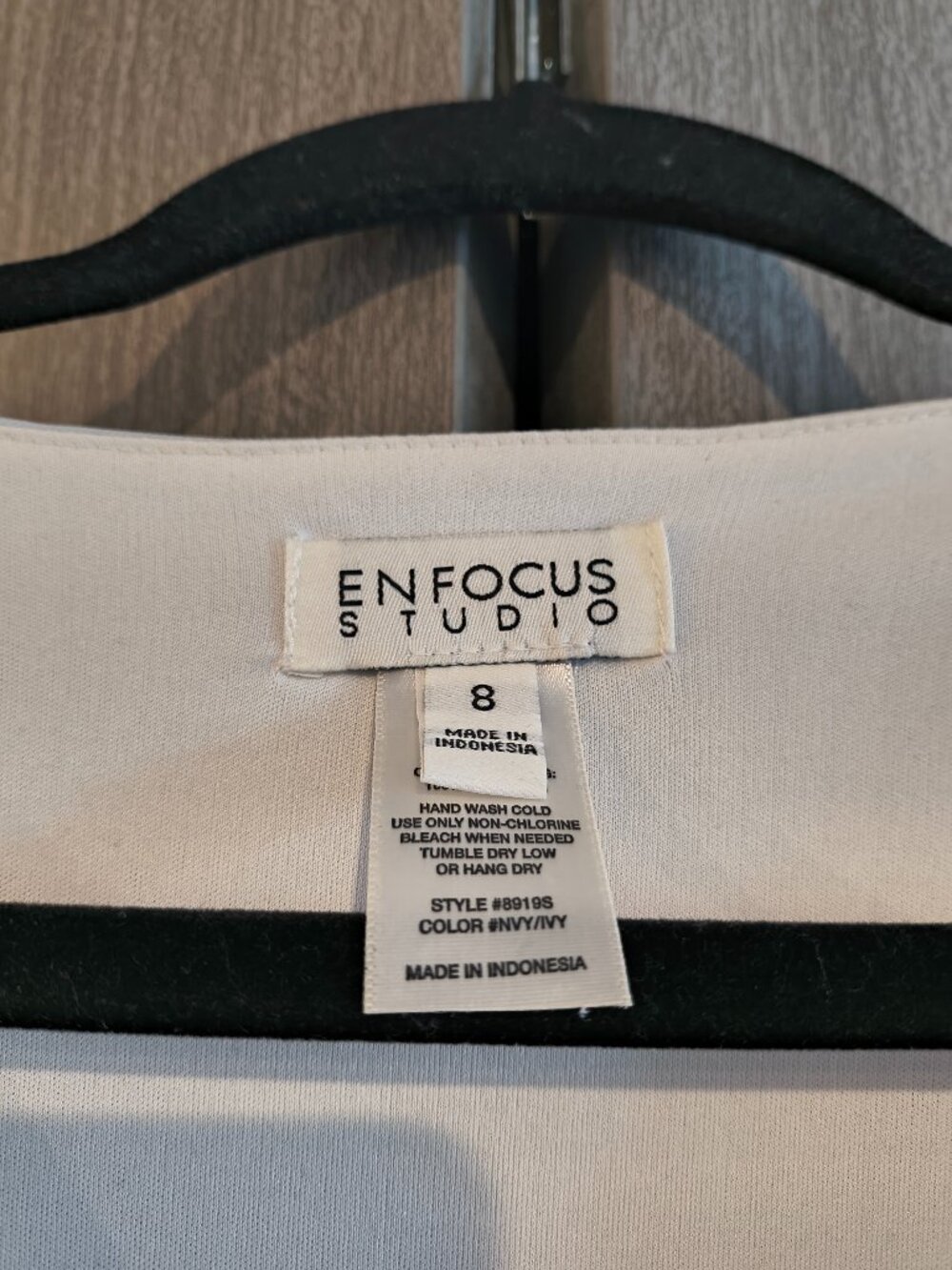 Enfocus Studio White Navy Blue Maxi Short Sleeved V-Neck Maxi Dress Formal Work - Picture 6 of 8